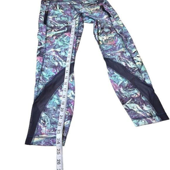 Lululemon Inspire Tight II (Mesh) Iridescent Multi / Naval Blue Size 6 - Picture 7 of 12
